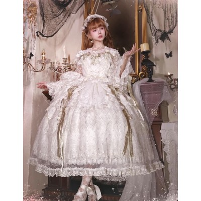 Classical Puppets Eyelash Lace Normal Waist One Piece(Pre-Order/4 Colours/Full Payment Without Shipping)